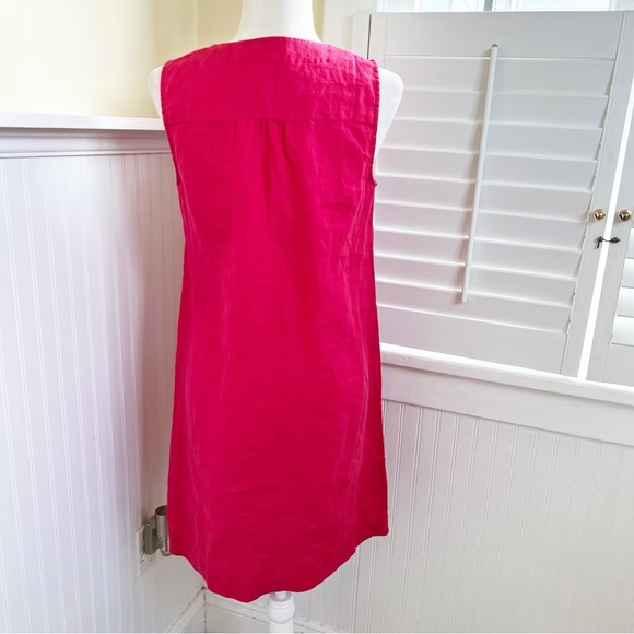 J. Jill Love Linen Sleeveless V-Neck A-Line Dress Women’s Size XS 100% Linen - Picture 2 of 5